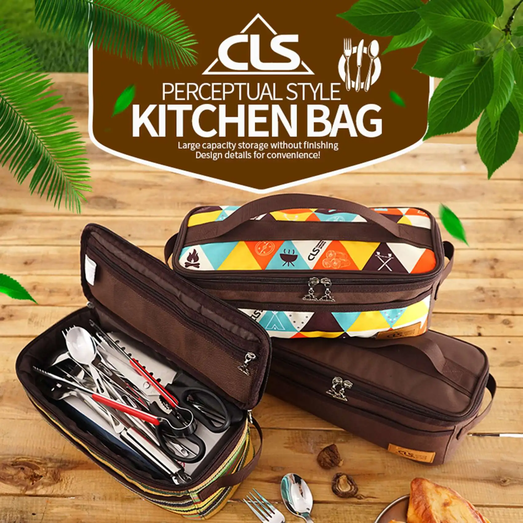 New CLS Outdoor Camping Cookware Storage Bag Barbecue Tableware Travel