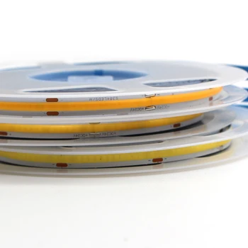 

1m 2m 5m COB Flexible LED Strip light 12/24V 228/384/528leds/m High Density RA80 FOB LED Tape Lamp for Car Daytime Running light
