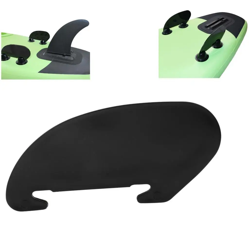 Premium Black ABS Kayak Canoe Boat Tracking Fin Skeg Watershed Board - UV Stable & Durable