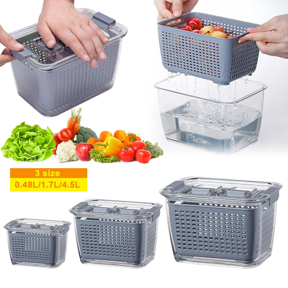 0.48L Fresh Produce Vegetable Fruit Storage Containers|Bags &amp; Baskets| -  AliExpress