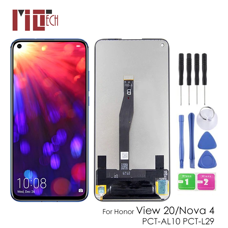 

LCD Display For Huawei Honor View 20 V20 LCD Display Touch Screen Replacement For Huawei Nova 4 LCD View 20 PCT-AL10 PCT-L29