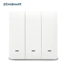 Zemismart WiFi Push Swicth Tuya умный контроль жизни один два три банды 110 В 220 В таймер управления