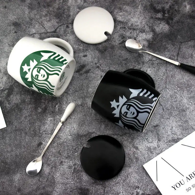 

Ceramic Mug with Lid Spoon Large Capacity Water Cup Milk Cup Men and Women Couple Coffee Cup Office Tea Cup Mug Cups and Mugs