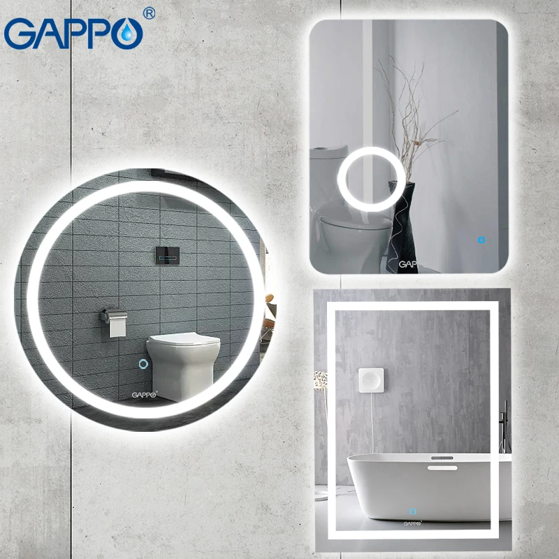 Gappo ванночка увеличительное стекло Led 600*800 косметическое зеркало сенсорный