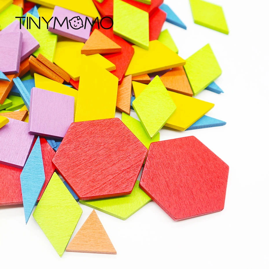 Пазлы для детей детские деревянные пазлы Tangram развивающие игрушки Монтессори