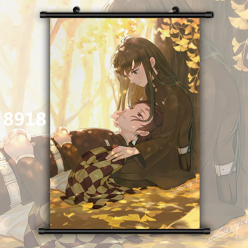 Kimetsu no Yaiba Tanjiro Аниме Манга настенный плакат свиток - Цвет: 8918