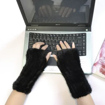 

Gloves Korean Version Autumn And Winter Mink Half Finger Opera Fur Women Adult Our Of The