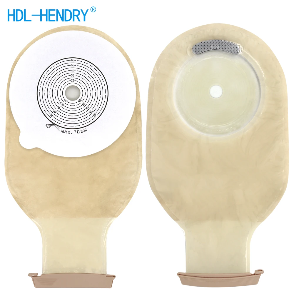

5 Plates+10 Pouches Colostomy Bag Max Cut 70mm Hydrocolloids Ostomy Bag Two Piece System Colostomy Bags with Carbon Filter