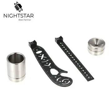 

4Pcs Creative Drawing Versatile Tool Multi-Function Drawing Ruler Creative Drawing Curved Magnetic Ruler Tool Round Gauges