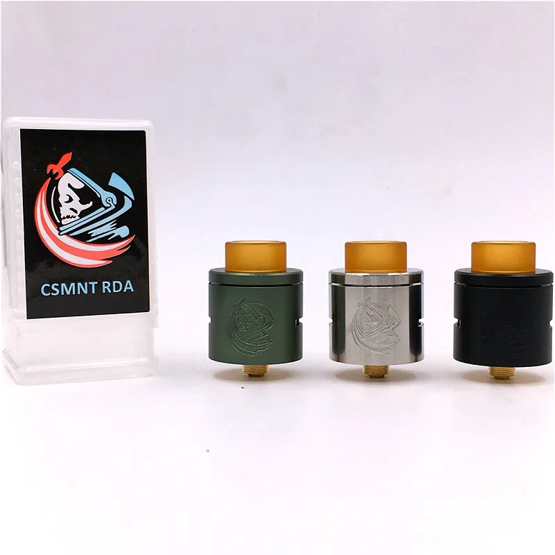 

New CSMNT RDA 24mm Diameter Vape Tank COSMONAUT RDA Rebuildable Atomizer Wide Bore Drip Tip with BF Pin Fit 510 Mech Box Mods