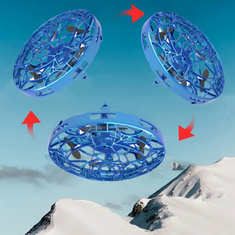 Mini UFO Quadcopter Drone UFO Drone Anti-collision Infrared Sensor Aircraft Remote Control Electric Electronic Toys