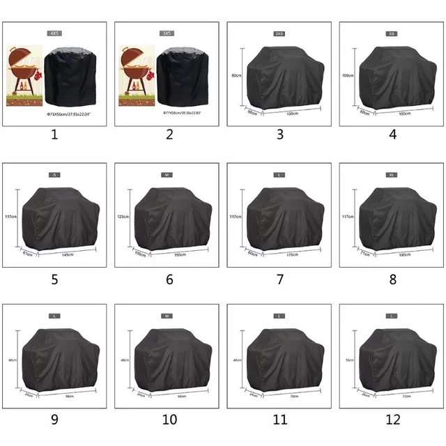 8 Méretű Bbq Fedelet Kültéri Por Vízálló Weber Nagy Teherbírású Grill -Burkolat Esővédő Barbecue - Image 6