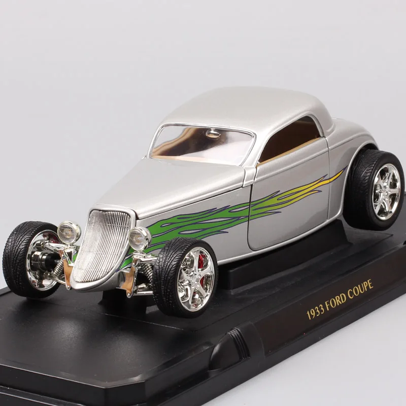 1:18 Масштаб дорожный знак Классический Винтаж 1933 модель ford B Coupe Deluxe Tudor литье под давлением и транспортные средства игрушечные модели машин миниатюрное хобби