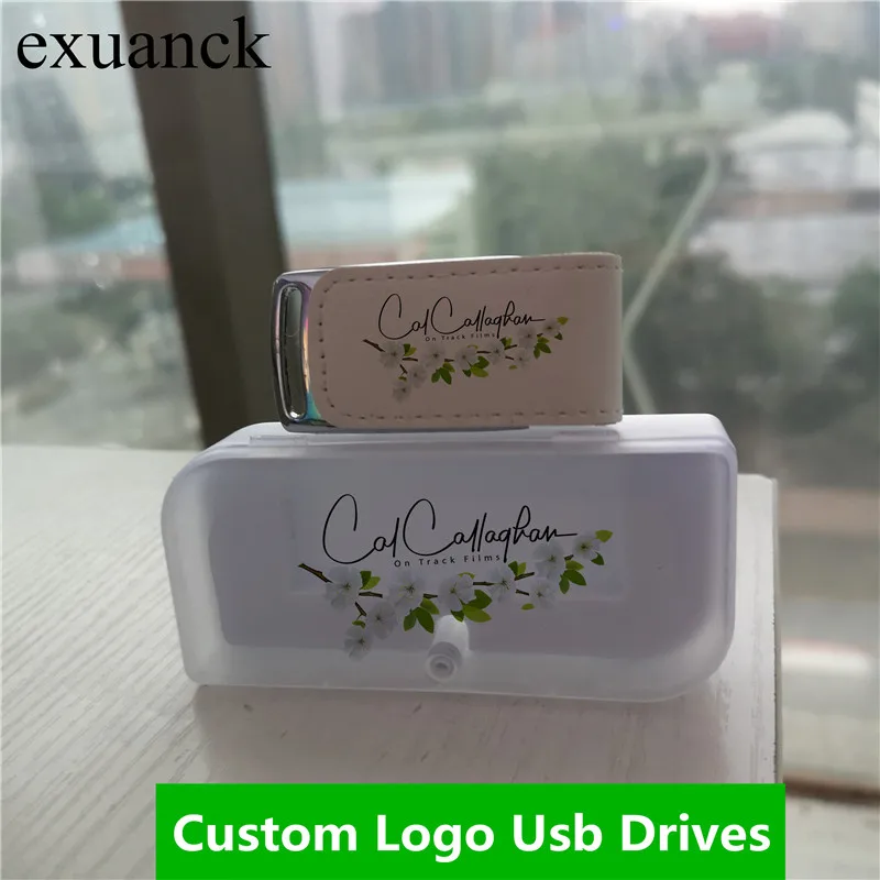 Usb 2 0 кожаный флэш-накопитель 4-64 Гб с логотипом под заказ | Компьютеры и офис