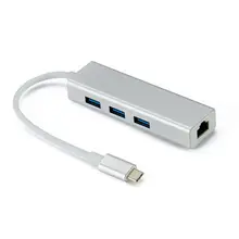 Практичный портативный гигабитный сетевой концентратор type-c для Rj45 с USB 3,0 концентратор 10 Гбит/с