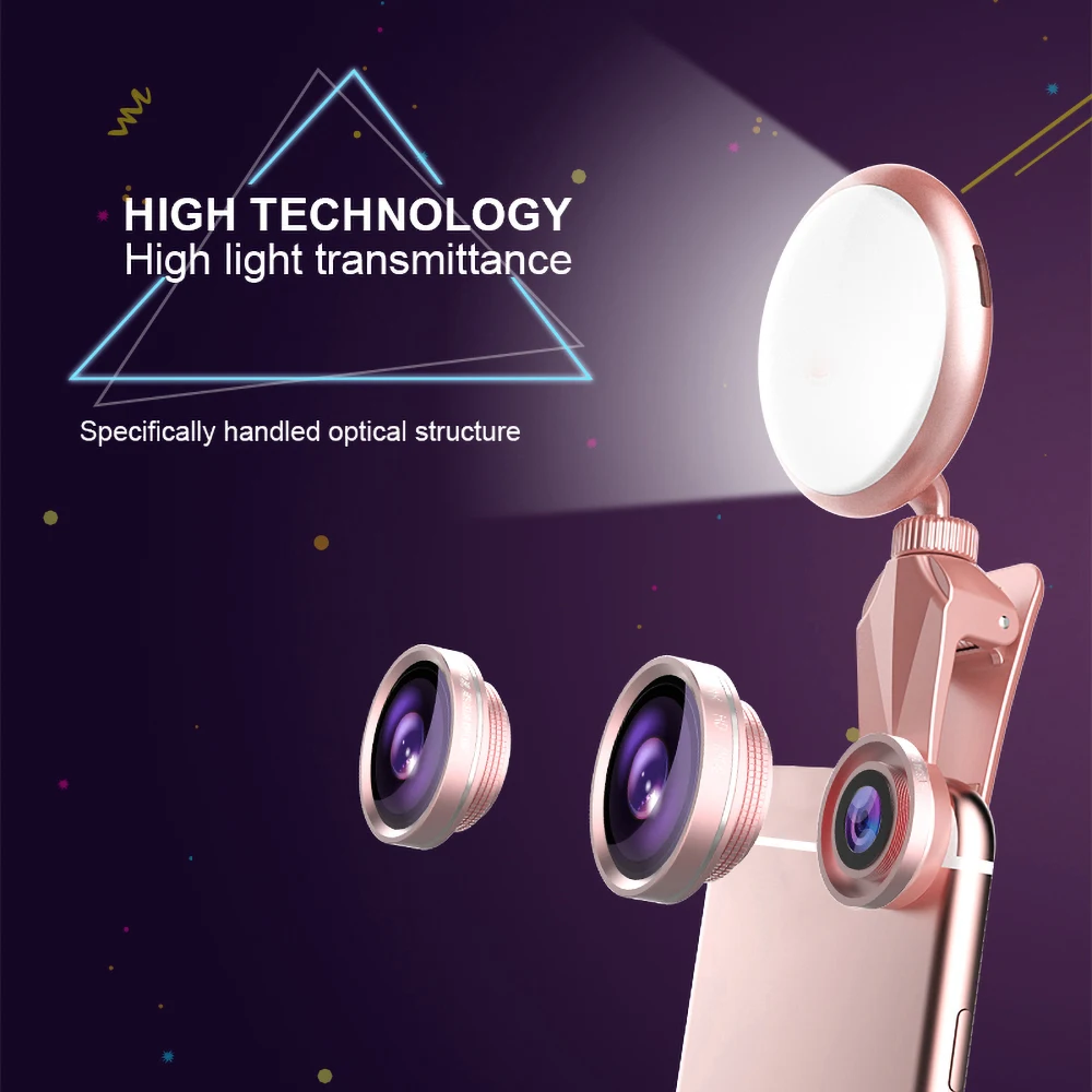 Selfie Enhancing Fill Light For Phones USB charge LED Selfie Ring Light for phone Supplementary Lighting