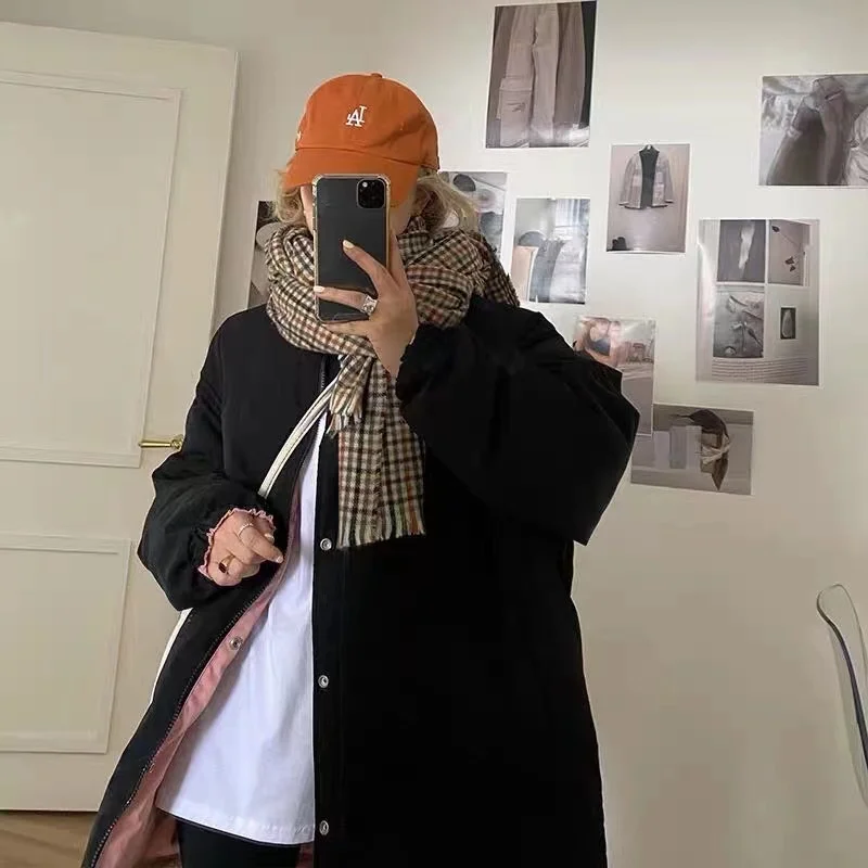 

Autumn Winter Women Scarf Shawl Imitation Cashmere Super Warm Vintage Plaid Scarf All Match Soft and Skin-friendly