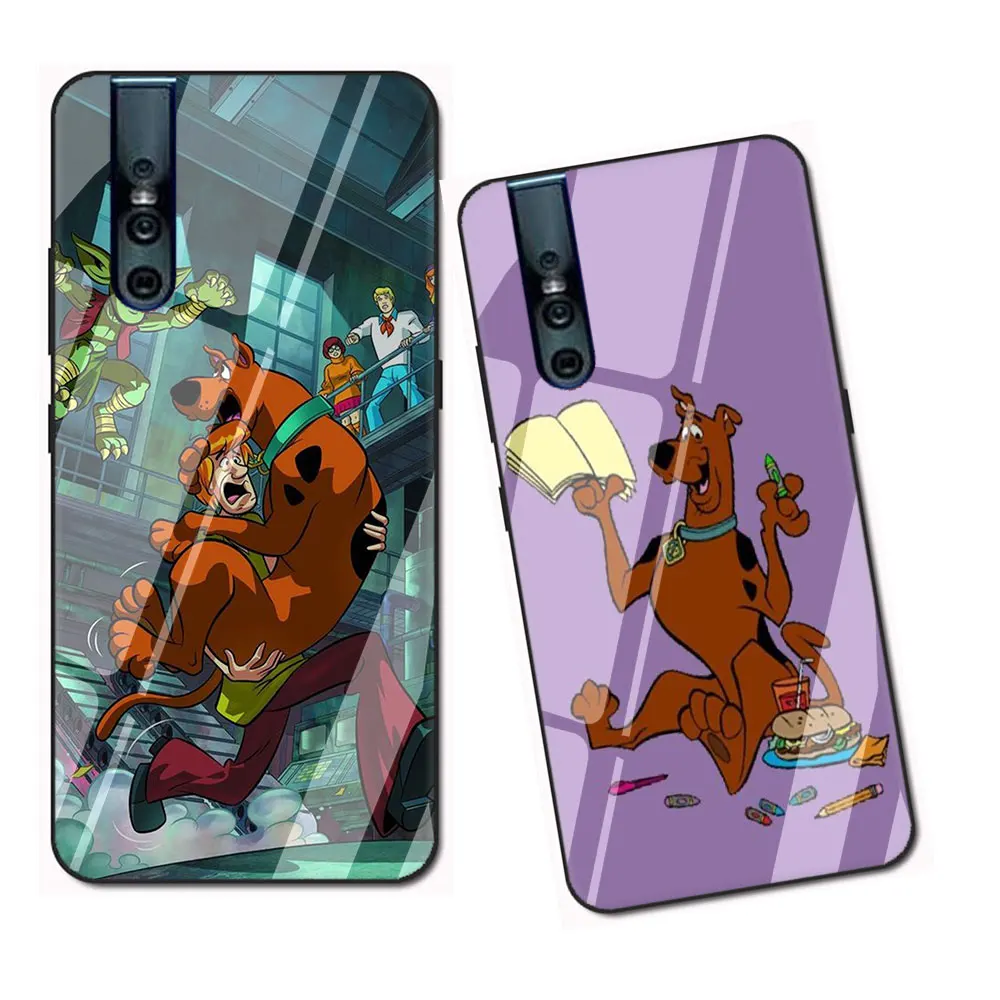 EWAU Shaggy и Scooby Doo крышка из закаленного стекла для телефона Крышка для Vivo V9 V15 Y17 Y85 Y89 Y93 Y95 Y91 C