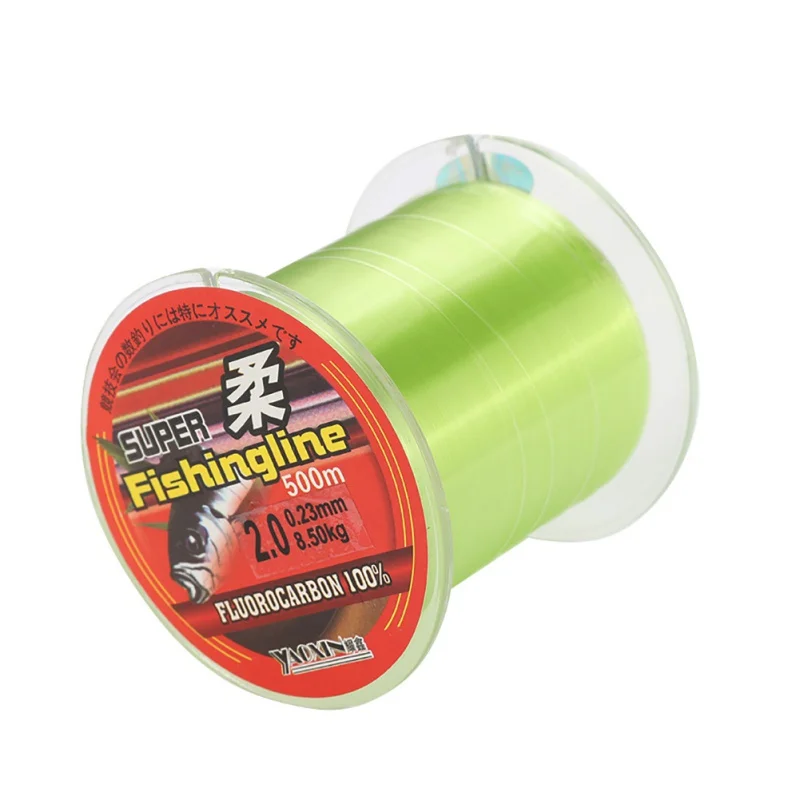 500MNylonFishingLineFluorocarbonCoatedMonofilamentFishingLeader