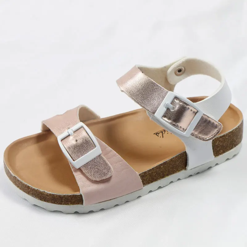 children's sandals Summer Children Sandals for Girls PU Leather Metallic Glitter Princess Orthopedic Shoes Open Toe Toddler Kids Girl Sandals Cork child shoes girl