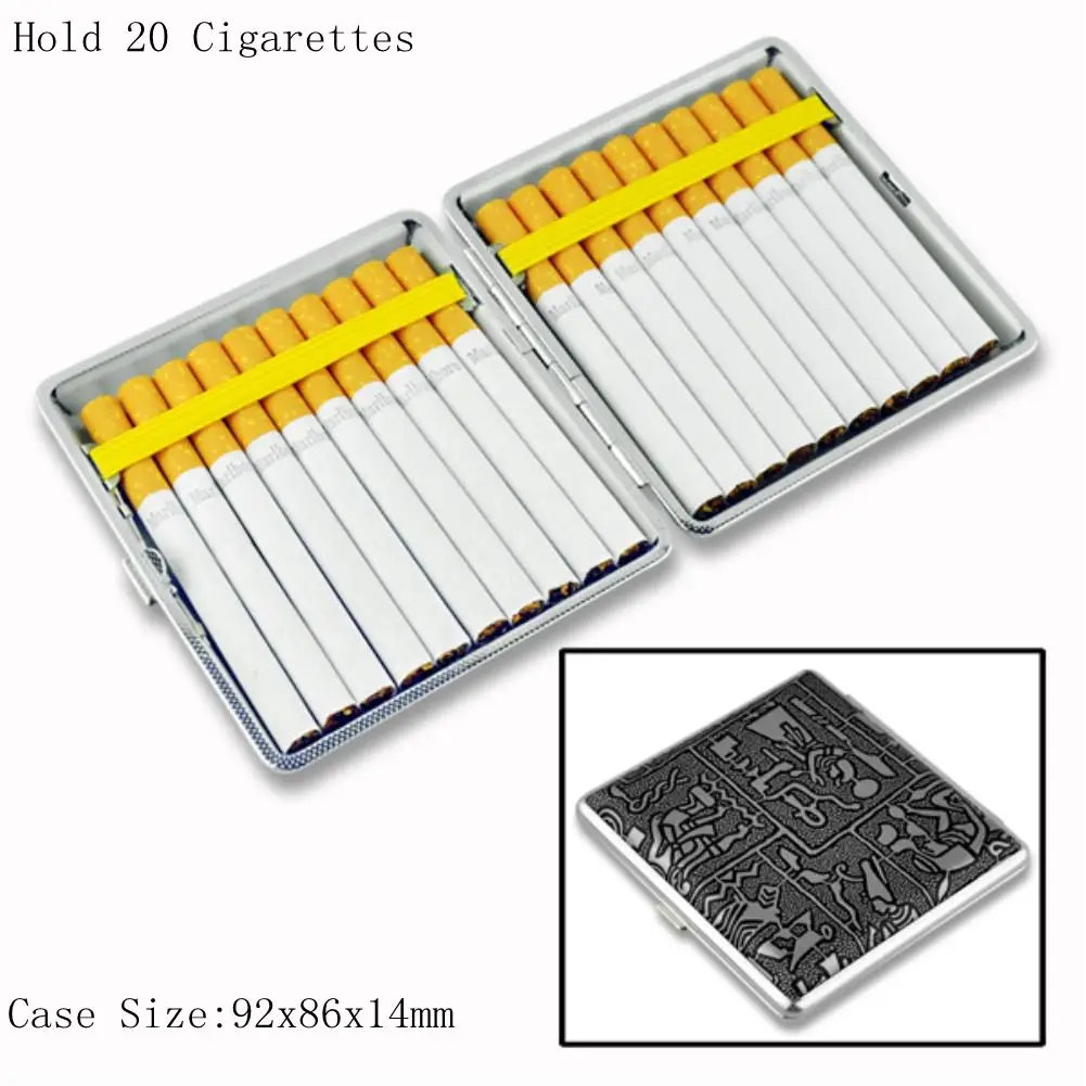 hold 20pcs WITUSE PU чехол для сигарет коробка может вместить 10 12 14 16 18 20 шт Розничная Новинка классический кожаный Сплав Металлический Держатель Сигары EG5798 - Цвет: hold 20pcs