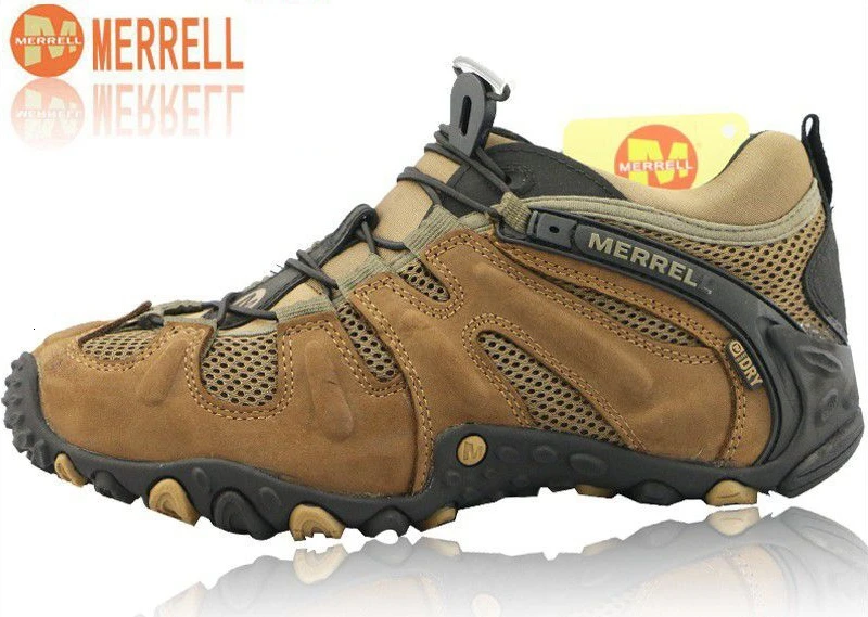 Merrell/Новинка года; Мужская дышащая походная обувь из коровьей кожи с сетчатым верхом; нескользящие уличные спортивные треккинговые кроссовки - Цвет: as photo