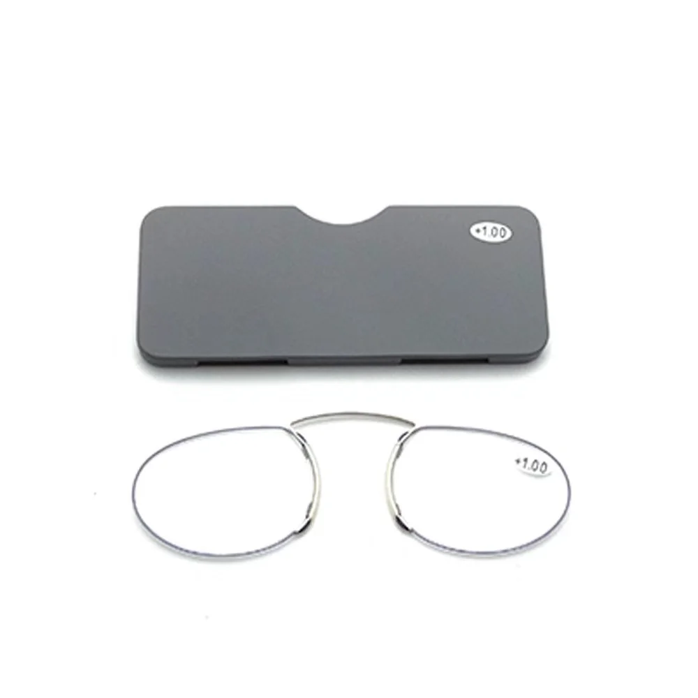 Sighttoo Randlose Schaum Lesebrille Mini presbyopie Nase Clip Für Männer Frauen Pince-Nez Tragbare Lupe Oval Mit Fall + 1 + 2. – Detail 5