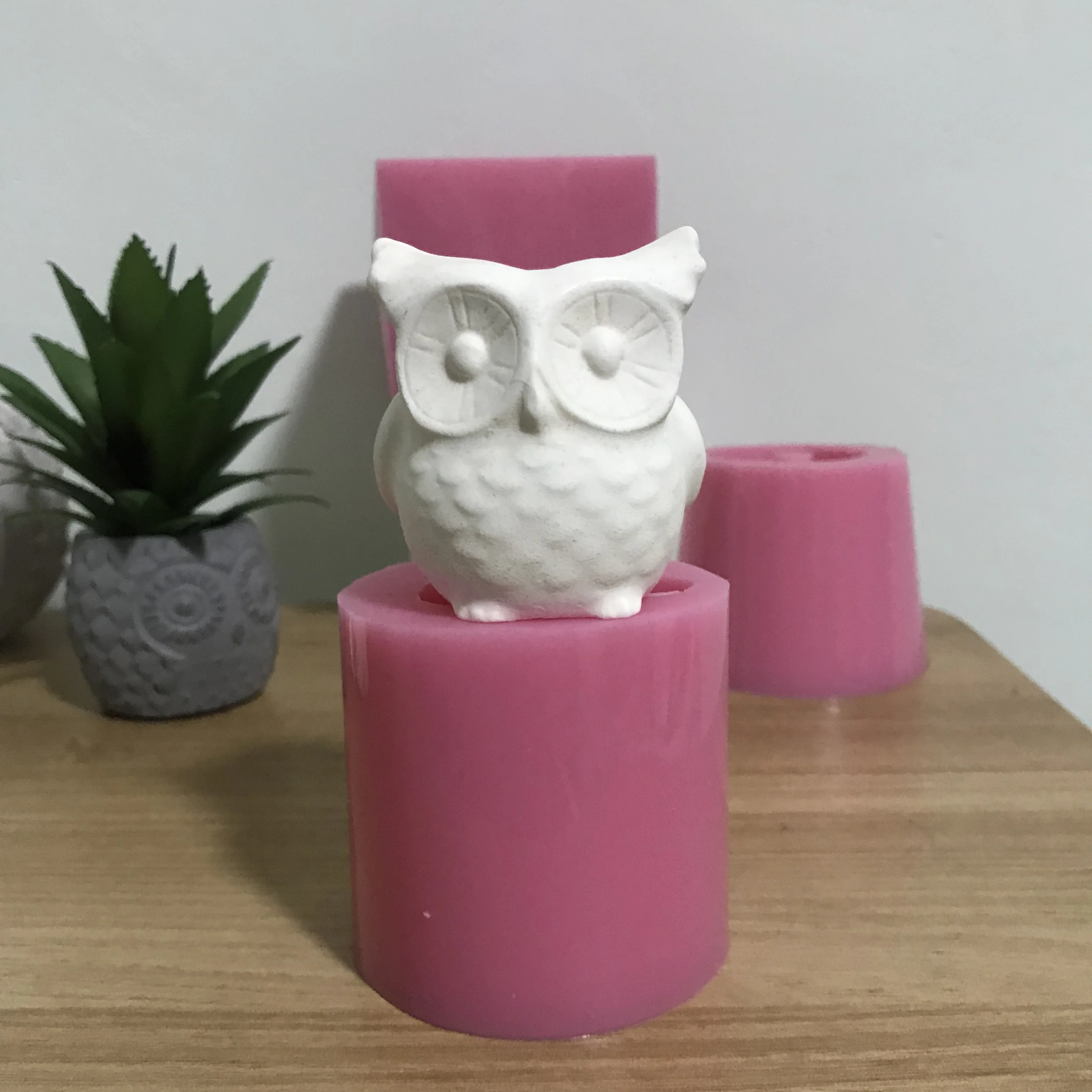 Silicone Mold Halloween Stype Square Pot Concrete Planter Molds Handmade Pen Holder Candlestick Making Cement Clay Mould