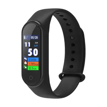 

New M4S Smart Wristband 0.95 inch Color Screen Environmental Friendly Hand Held TPE Strap Heart Rate Blood Pressure Monitor