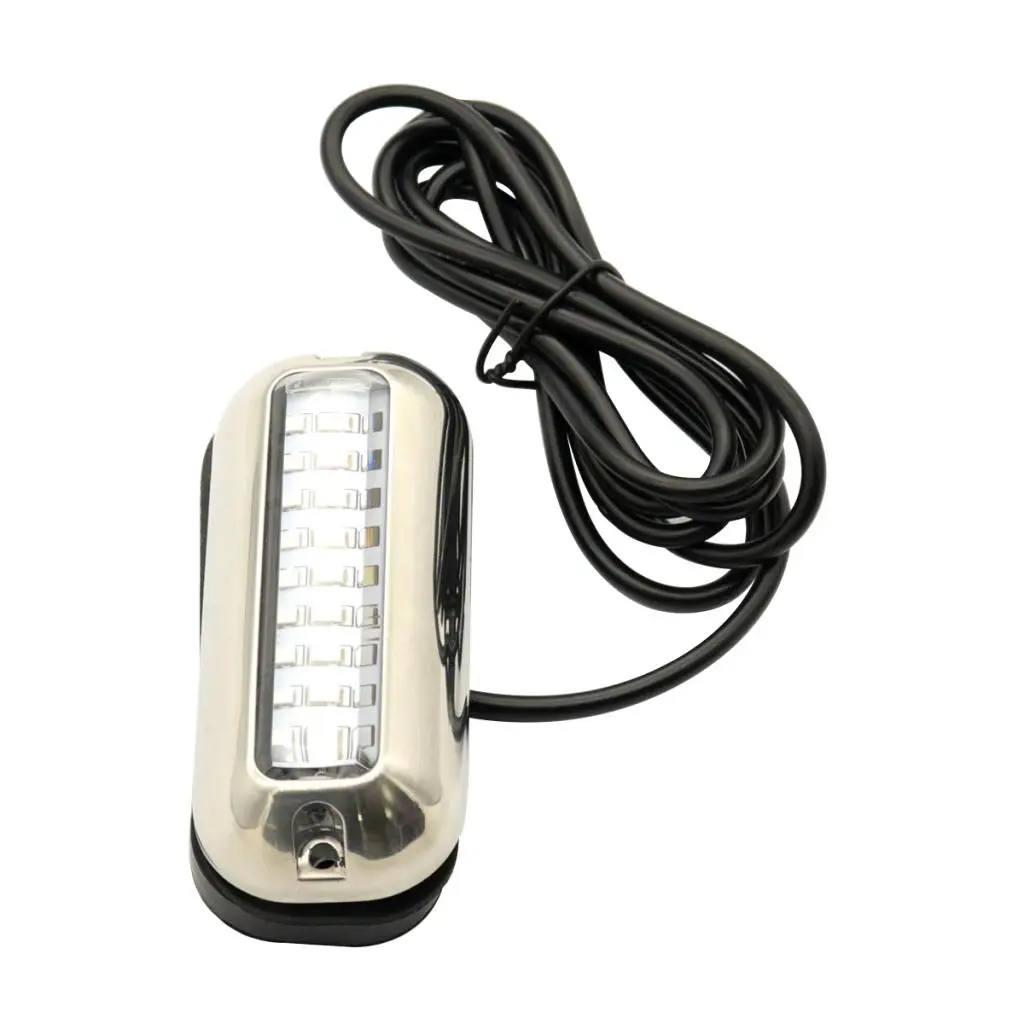 27 Leds Underwater Marine Boat Lights Stainless Steel Shell, Blue Color