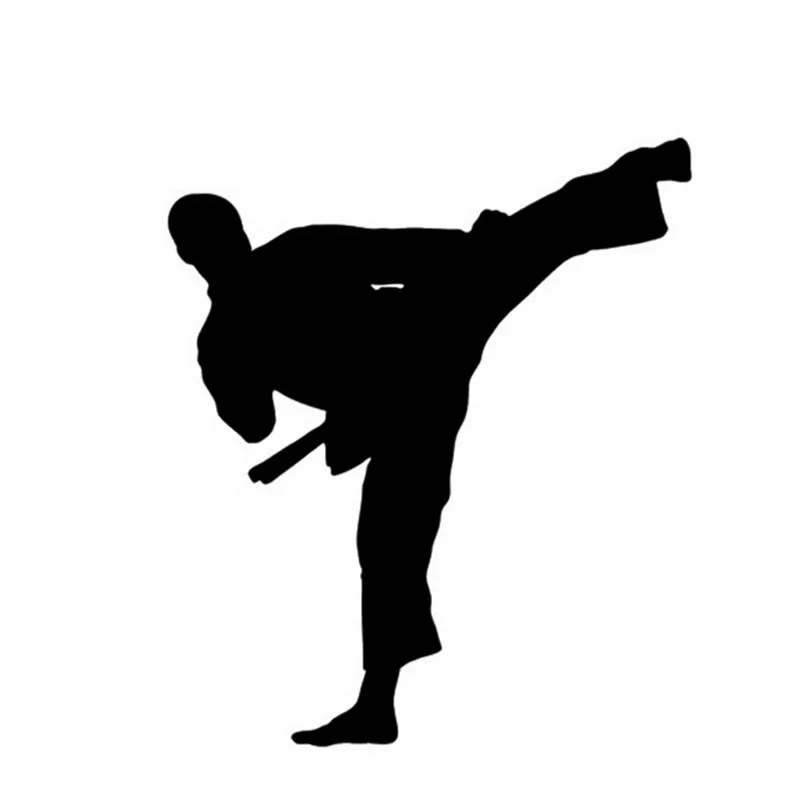 

Creative Car Stickers Vinyl Kung Fu Taekwondo Car Window Motorcycle Accessories Cover Scratches Reflective PVC 12cm X 14cm