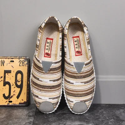 

DDI 2020 spring and autumn season trend Korean version of a pedal linen fisherman shoes Flat casual shoes men canvas shoes