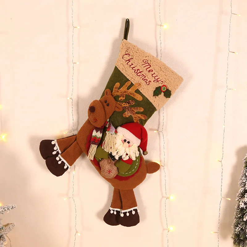 

Stylish Hanging Christmas Stocking Socks Xmas Old Man Snowman Candy Bag Gift Pocket Decor Supplies