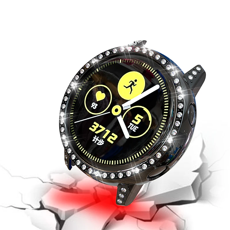 Алмазный чехол для Samsung galaxy watch active/actvie 2 44 мм 40 бампер часов active2 защитная пленка ПК