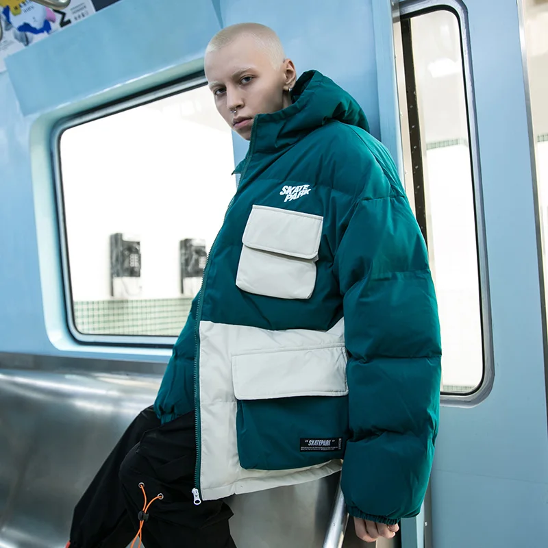 2019 зимняя уличная куртка в стиле хип хоп парка с подкладкой для мужчин Harajuku