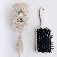 Women Hair Comb Paddle Hair Brush/Bird Hamster Pattern for Girls Hair Styling Antistatic for Straight Curly Hair Anti-Tangle 3