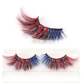 

1pair Magnetic False Eyelash Magnetic Eyeliner Tweezers 5D Luxurious Mink Color Magnet Fake Eyelash Set Multicolor
