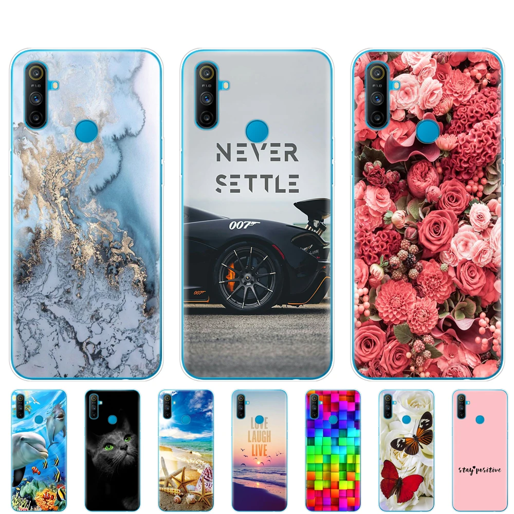 Силиконовый чехол для Realme C3 мягкая задняя крышка из ТПУ с рисунком OPPO C 3 RMX2020