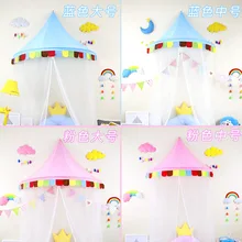 Детская половинчатая палатка для девочек и мальчиков, Крытый Игровой Домик принцессы, украшение для комнаты, Угол чтения, два цвета на выбор