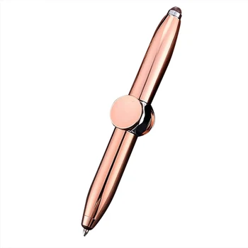 

Spinner Multi-Function Pen Decompression Light Ball Pen Shape Relieve Stress Pack In Box Gift Rose Gold