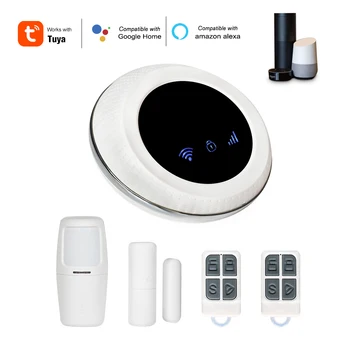 

Tuya Smart WIFI GSM Alarm Host 433MHz Detectors PIR APP Remote Control Compatible with Alexa Google Security Alarm System