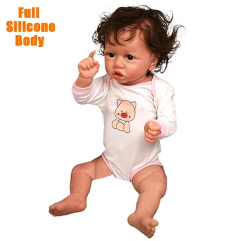 

22 Inch Soft Reborn Doll Baby Girl Kids Toy Lifelike 3D Eyes Non Toxic Gift Collectible Cute Handmade Realistic Clothes