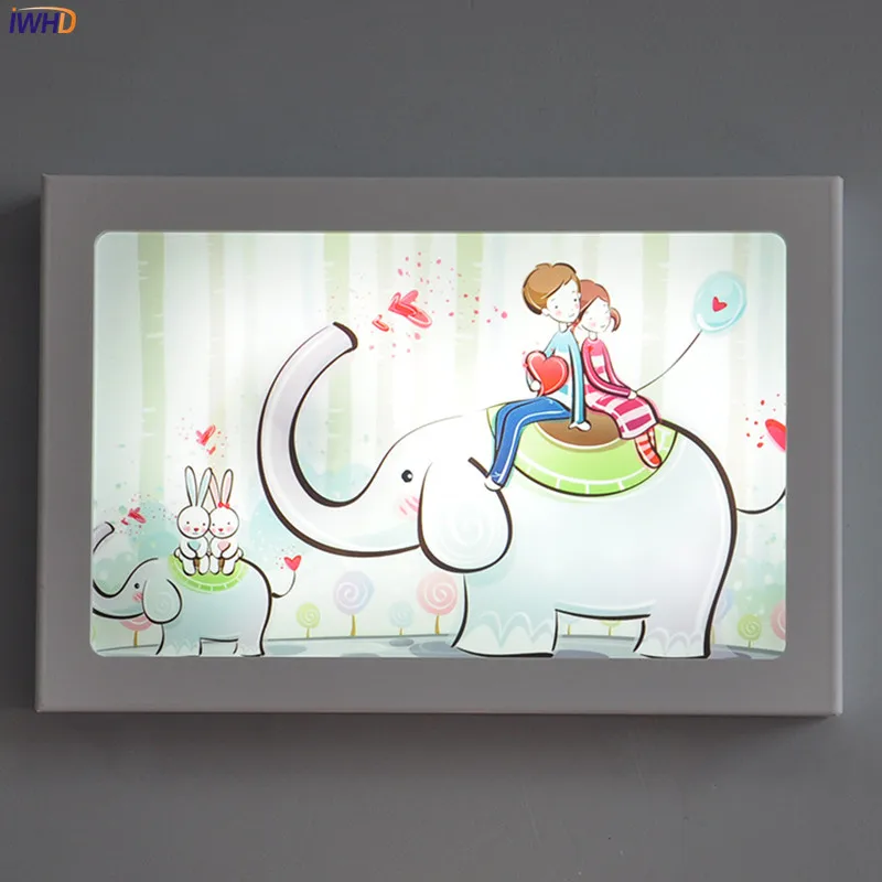 Cute Arts Elephant LED Wall Lamp 12W Modern Acrylic Sconces Fixtures For Bedroom Kids Room Stairs Bar Applique Murale Luminaire (2)