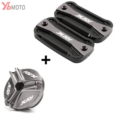 1 Set Titanium Крышка Резервуара тормозной жидкости для мотоциклов и заглушка масляного наполнителя для HONDA XADV X-ADV X ADV 300 750 1000 - Цвет: 1 Set Titanium