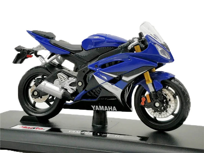 Модель мотоцикла Maisto 1:18 Yamaha синяя/белая литая под давлением модель мотоцикла| |