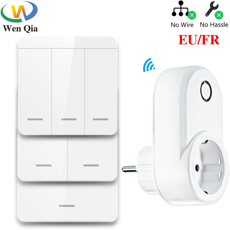 Wireless Remote Control 433MHZ RF Power Outlet Light Switch Socket Remote  Control Socket EU 433Mhz For Smart Home