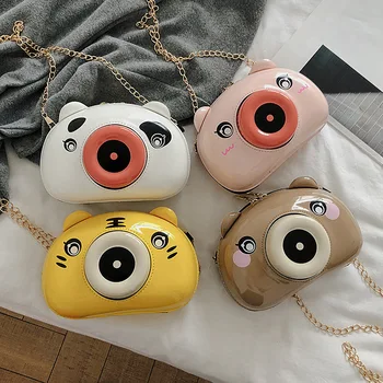 

2020 New Style Small Bag Women Korean-style Cute Cartoon Chain Bag Funny Piggy Shoulder Bag bear bao Ugly Adorable Fashion