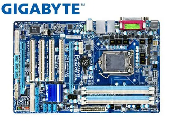 Материнская плата Gigabyte LGA1156 оригинальная материнская для ПК DDR3 настольного