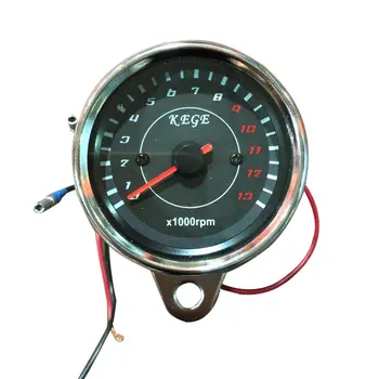 

12V Universal Motorcycle Tachometer Meter LED Backlight 13K RPM Shift Motorcycle Digital Tachometer Oil Fuel Lever Gauge