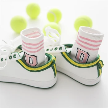 

Fashion Classic Striped Letter Print Sporty Short Socks Girls Cute Harajuku Socks Casual Female Cool Skateboard Cotton Socks